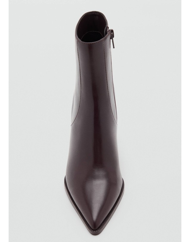 망고 망고 포인티드 힐 앵클 부츠 37025987_32 CHOCOLATE 초콜릿 착용컷