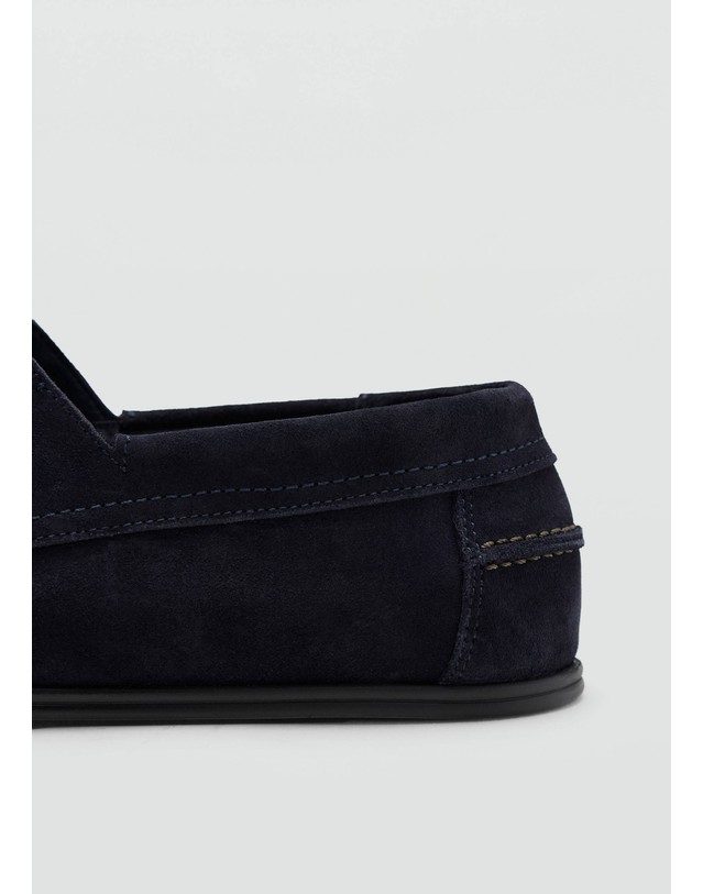 망고 망고 레더 레이스업 보트 슈즈 37095881_54 AZUL INDIGO 네이비 착용컷