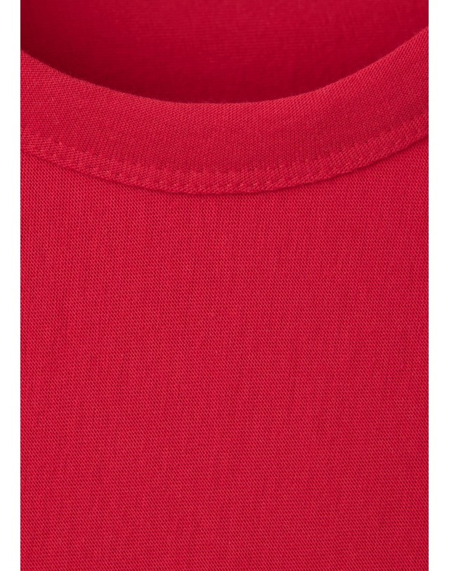 망고 망고 라운드넥 래글런 긴팔 티셔츠 37027816_70 ROJO 레드 착용컷
