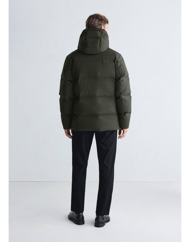 망고 망고 후드 방수 다운 패딩 아노락 37017889_39 VERDE OSCURO 그린 착용컷