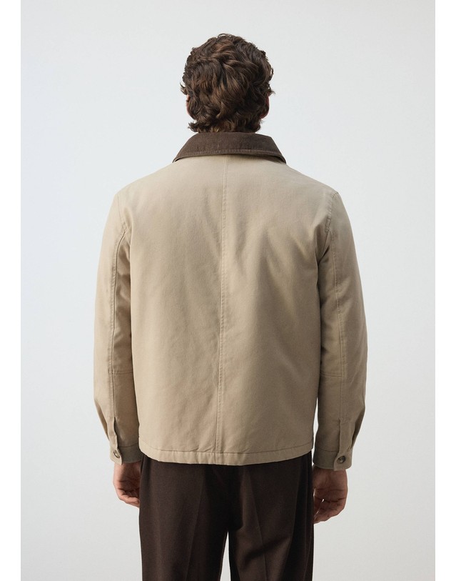 망고 망고 코듀로이 카라 버튼 자켓 37047898_08 BEIGE 베이지 착용컷