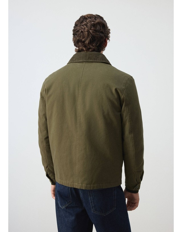 망고 망고 코듀로이 칼라 버튼 자켓 37047898_37 KHAKI 카키 착용컷