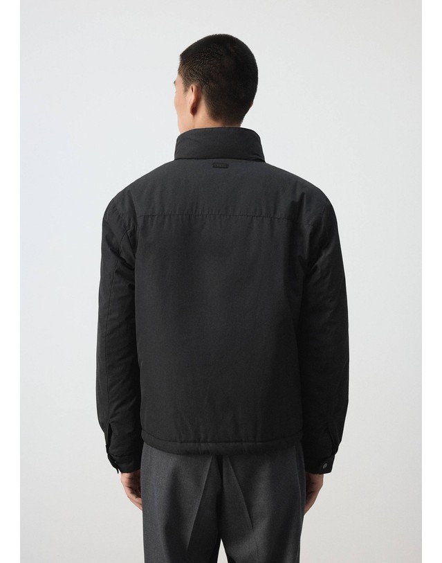 망고 망고 하이넥 지퍼 블루종 자켓 37057884_99 NEGRO 블랙 착용컷