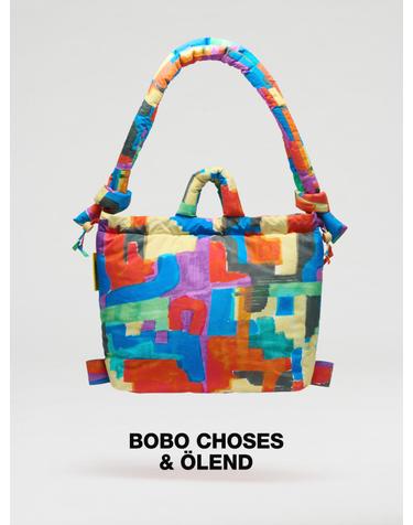 올랜드 멀티컬러 소프트 테크니컬 나일론 빅 숄더백 Ona 54620093120847 BOBO CHOSES X OLEND - PRINT