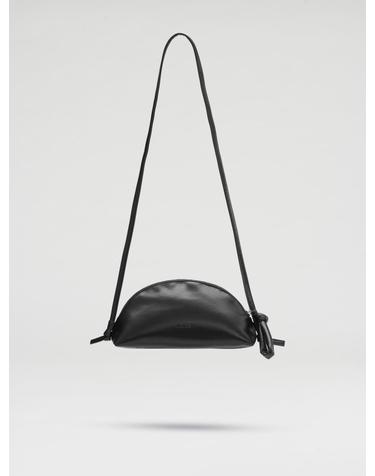 올랜드 크레센트 지퍼 파우치 숄더백 58227082920271 VEGAN LEATHER - BLACK