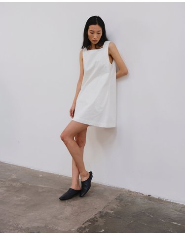올랜드 스퀘어넥 민소매 포켓 미니 원피스 58447911321935 OFF-WHITE