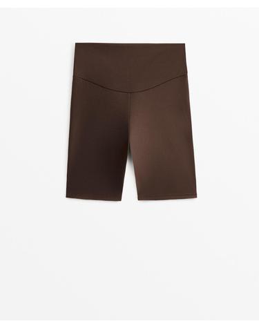 오이쇼 테크니컬 하이웨이스트 20CM 바이커 레깅스 0592/226/716 DARK BROWN