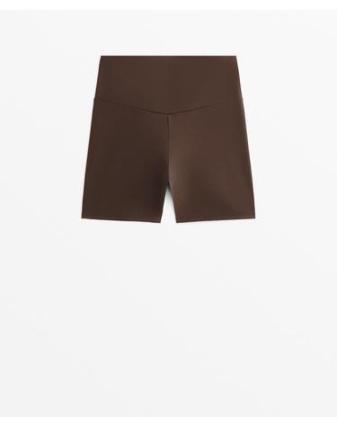 오이쇼 애슬레저 하이웨이스트 테크니컬 브라운 핫팬츠 1243/226/716 DARK BROWN