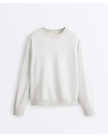 오이쇼 플러시 라운드넥 스웨트셔츠 5501/346/803 PALE GREY MELANGE