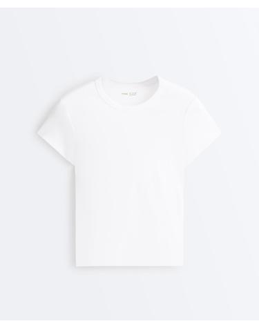 오이쇼 베이직 코튼 혼방 골지 반팔 티셔츠 5419/359/251 WHITE
