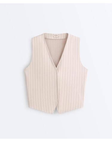 오이쇼 스트라이프 브이넥 조끼 5513/341/725 SANDY