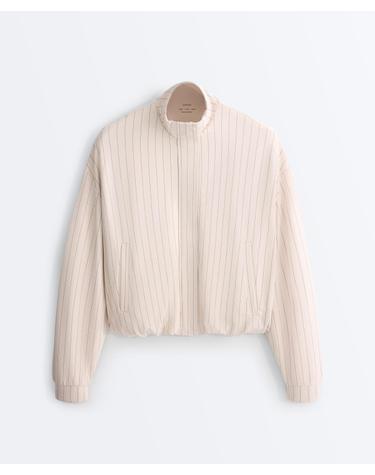 오이쇼 스트라이프 프린트 크롭 자켓 5508/341/725 SANDY