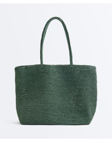 오이쇼 우븐 페이퍼 쇼퍼백 4202/880/032 KHAKI
