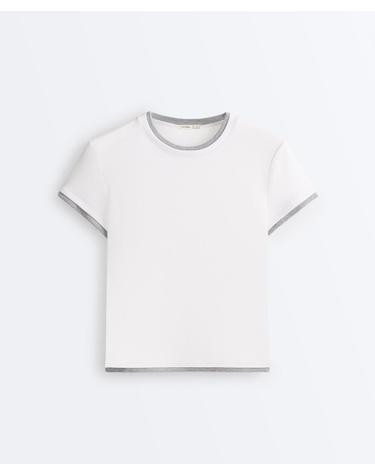 오이쇼 골지 코튼 혼방 라운드넥 반팔 티셔츠 5456/359/251 WHITE