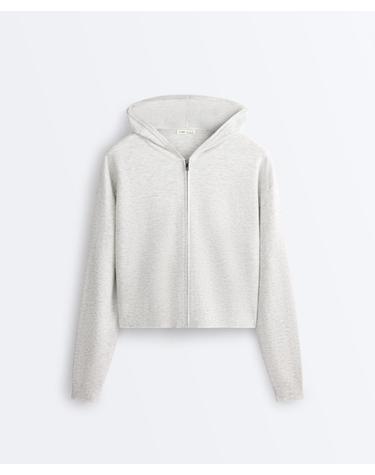 오이쇼 후드 집업 니트 자켓 6482/774/803 PALE GREY MELANGE