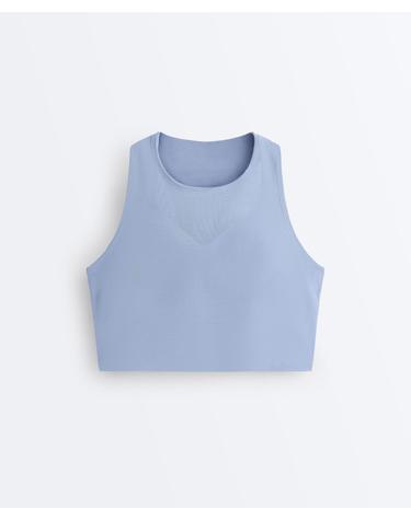 오이쇼 시스루 컴프레시브 크롭 탱크탑 5703/290/203 MID GREY-BLUE