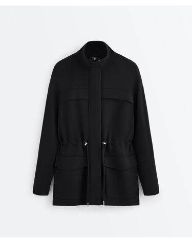 오이쇼 모달 소프트 드로스트링 롱 자켓 6480/791/800 BLACK