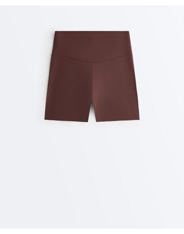 오이쇼 하이라이즈 브러시드 핫팬츠 10cm 1243/226/792 CHOCOLATE