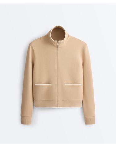 오이쇼 피케 코튼 파이핑 집업 자켓 5166/167/710 BEIGE