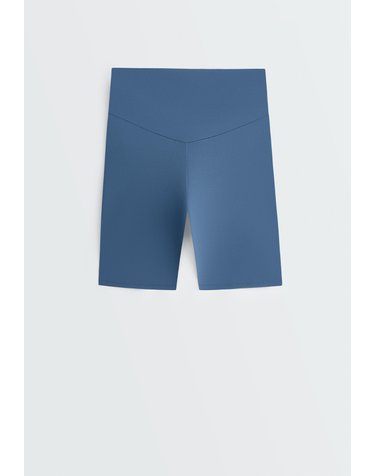 오이쇼 하이라이즈 바이커 레깅스 20cm 0592/226/203 MID GREY-BLUE