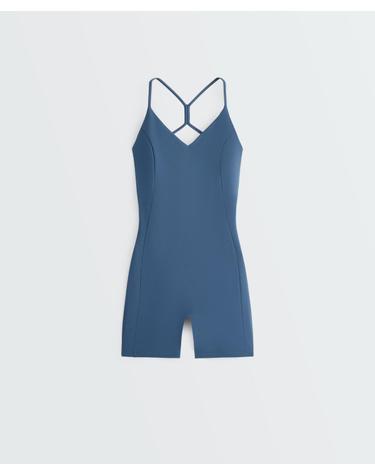 오이쇼 컴포트럭스 스트랩 숏 점프수트 3536/332/203 MID GREY-BLUE