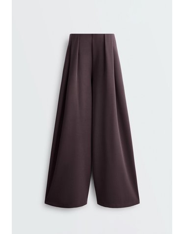 오이쇼 모달 플리츠 와이드 팬츠 5687/930/783 PURPLISH BROWN