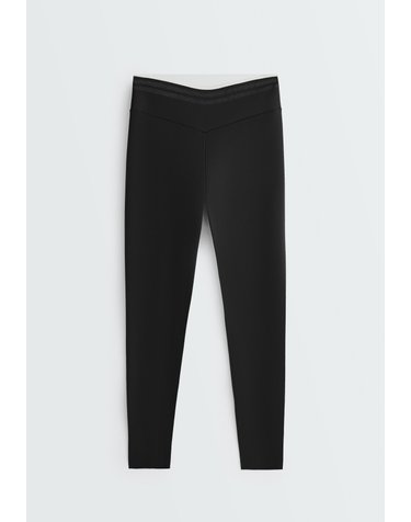 오이쇼 하이라이즈 V컷 파이핑 레깅스 5486/232/800 BLACK