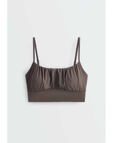 오이쇼 셔링 민소매 크롭 탱크탑 5742/229/549 BROWN-KHAKI