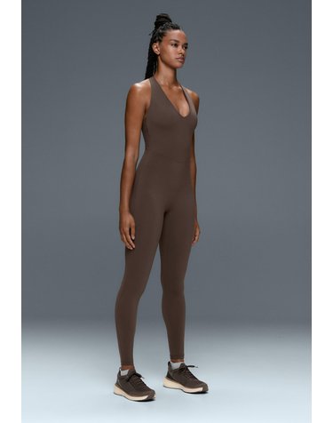 오이쇼 브이넥 컴프레션 롱 점프수트 5047/254/753 BROWN