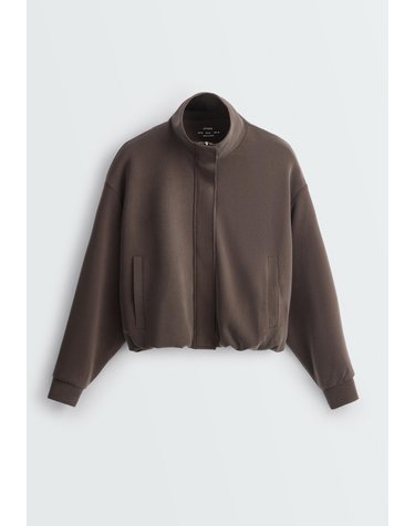 오이쇼 스트라이프 집업 모달 자켓 5542/933/753 BROWN
