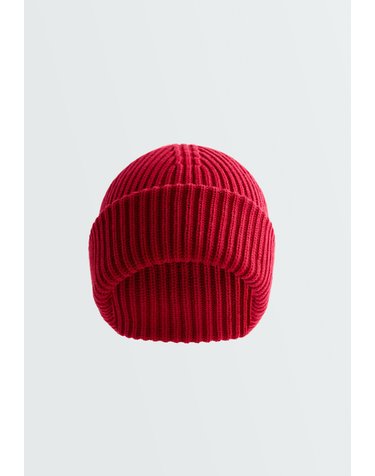 오이쇼 순면 골지 니트 비니 6967/197/123 CORDOVAN RED