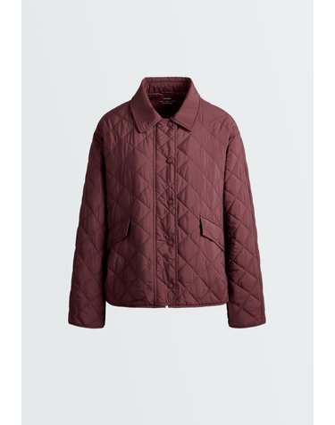 오이쇼 박시핏 경량 퀼팅 자켓 6066/749/122 BURGUNDY