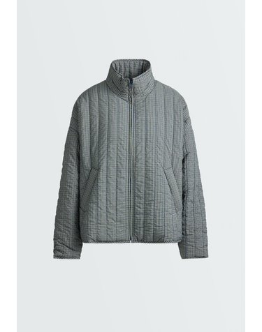 오이쇼 체크 하이넥 집업 패딩 자켓 5163/749/214 BRIGHT LAVENDER