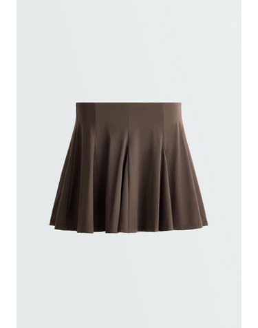 오이쇼 고데 플레어 미니 스커트 6140/229/753 BROWN