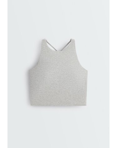 오이쇼 브라 내장 헤더 스트랩 탱크탑 5761/965/811 PALE GREY