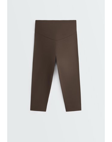 오이쇼 하이웨이스트 포켓 카프리 레깅스 1233/226/753 BROWN