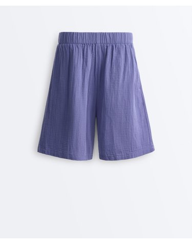오이쇼 순면 밴딩 거즈 버뮤다 반바지 5561/135/398 BLUEBERRY