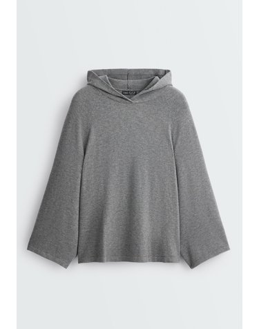 오이쇼 케이프 스타일 후드 니트 스웨터 4873/770/812 GREY MELANGE