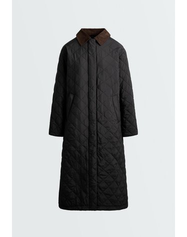 오이쇼 배색 칼라 롱 패딩 자켓 6428/749/800 BLACK