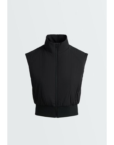 오이쇼 테크니컬 하이넥 패딩 베스트 6094/332/800 BLACK