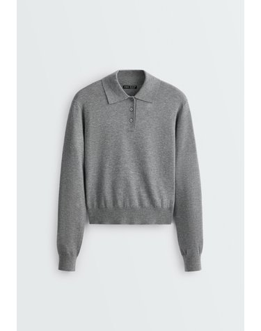오이쇼 폴로 카라 긴팔 니트 스웨터 4872/770/812 GREY MELANGE