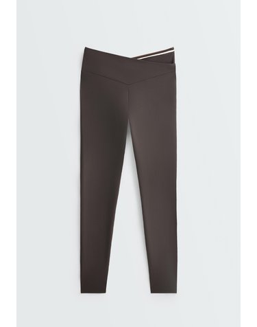 오이쇼 V컷 골지 앵클 레깅스 6274/226/892 DARK GREY