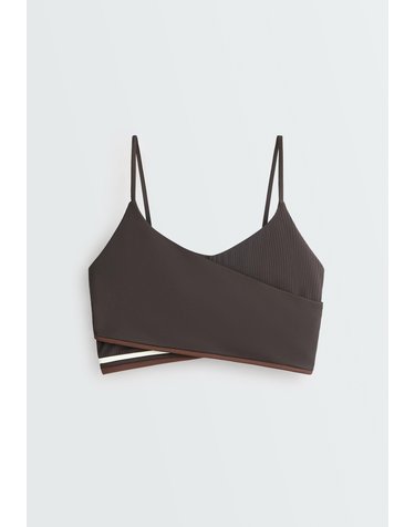 오이쇼 미디엄 서포트 골지 스포츠 브라 5755/224/892 DARK GREY