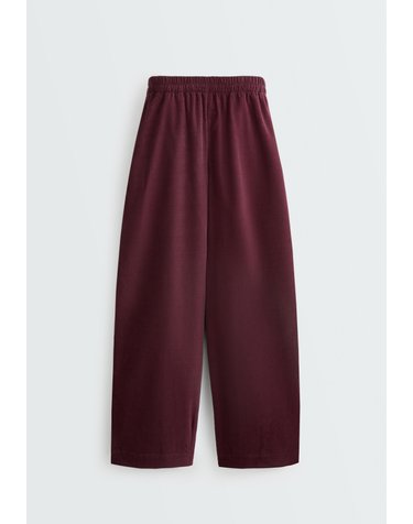 오이쇼 벌룬 크롭 면 코듀로이 팬츠 6666/670/606 BURGUNDY