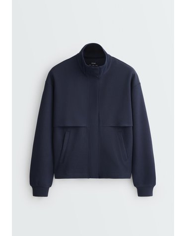 오이쇼 하이넥 피케 집업 자켓 6911/990/930 INK BLUE