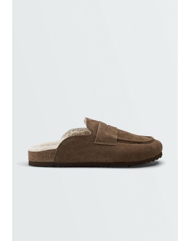 오이쇼 웜 스웨이드 뮬 클로그 1292/880/103 TOBACCO BROWN