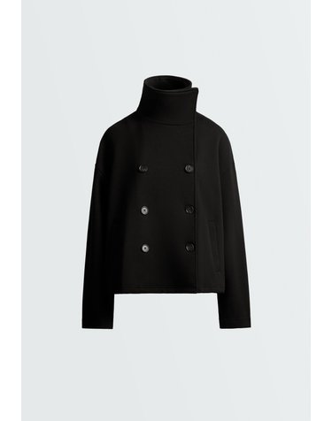 오이쇼 퍼널넥 숏 코튼 자켓 6565/966/800 BLACK