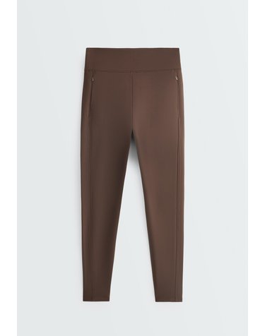 오이쇼 하이라이즈 기모 앵클 레깅스 6263/230/709 DARK REDDISH-BROWN