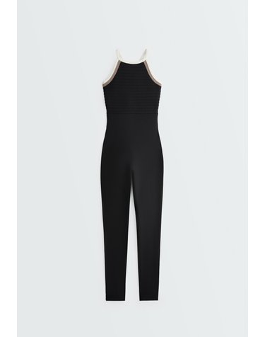 오이쇼 컴포트럭스 컬러블록 점프수트 6362/332/800 BLACK