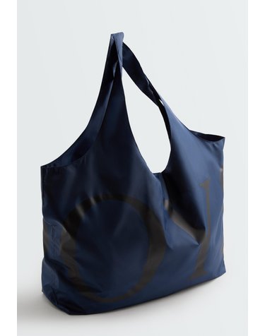 오이쇼 접이식 대형 숄더 쇼퍼백 3684/428/462 NAVY BLUE